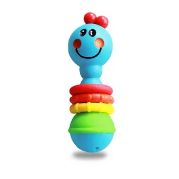 

Baby Cartoon Caterpillar Doll Color Ring Hand Rocker Rattle Baby Hearing Cognitive Toy Child Comfort Toy Early Education Toys