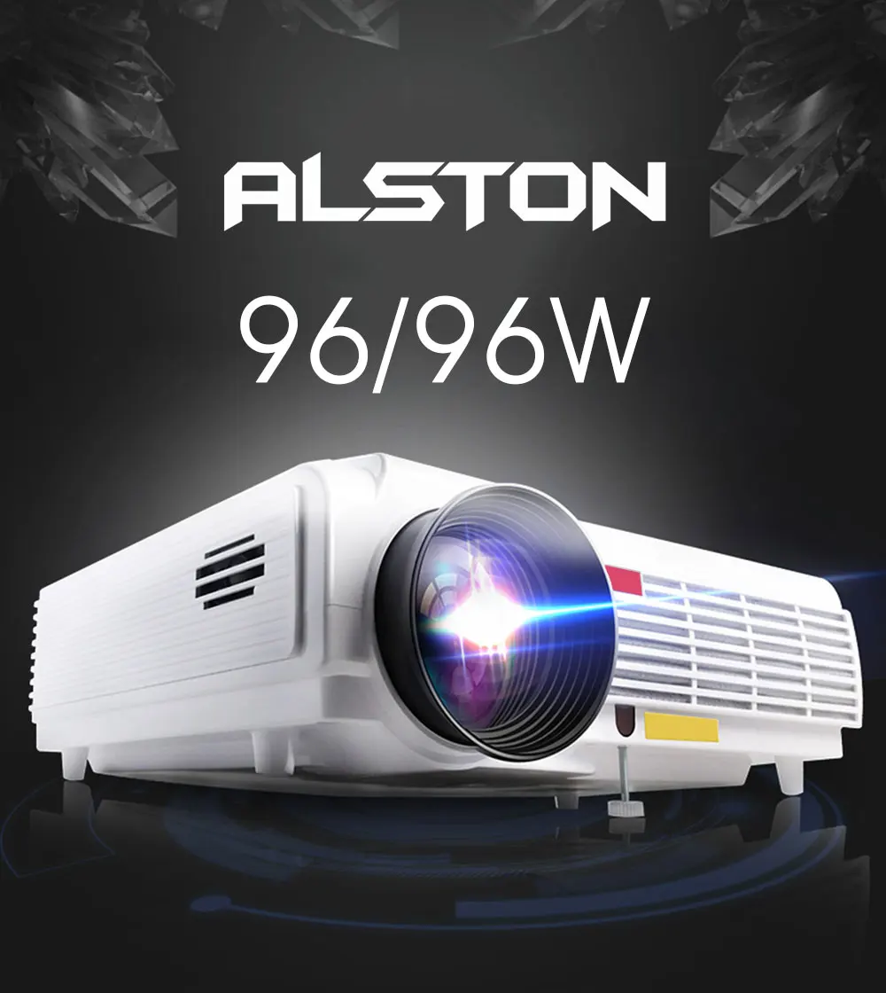 Алстон светодиодный 96/96 Вт светодиодный проектор 4500 люмен двойной Hi-Fi колонки опционально Android6.0 Wi-Fi Поддержка bluetooth 1080P Beamer