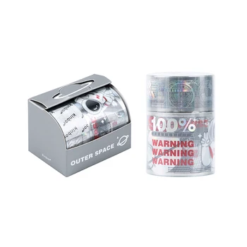 

Outer Space Creative Laser Fashion Transparent PVC Tape 2 Rolls A Box DIY Journal Diary Journal Scrapbooking Decoration Supplies
