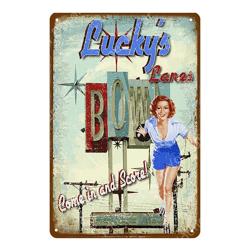 Американский плакат Pin Up Girl забавная леди жестяная вывеска настенная декоративная табличка для бара кафе бара вечерние Клубные винтажные металлические картины YI-078 - Цвет: YD3094EI