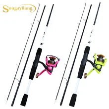 Sougayilang, новинка, 1,75 м, портативная удочка, 3 секции, приманка, Удочка с 12BB алюминиевой спиннинговой рыболовной удочкой, комплект, Pesca