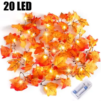 

Maple Leaf String Light Fall Decor Lighted Fall Garland String Lights for Indoor Outdoor Home, Halloween Decorations