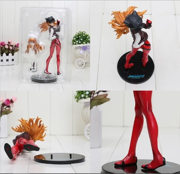 Japanese Anime SORYU ASUKA LANGLEY Sportwear Shikinami Alter Red Cap PVC Action Figure Collection Model Toys Doll Gift lelakaya