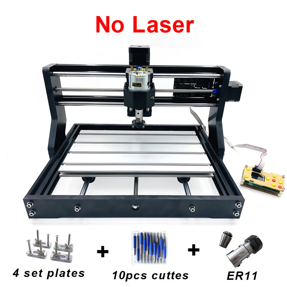 DIY CNC 3018 Pro GRBL, 3 оси PCB фрезерный станок, древесины маршрутизатор лазерной гравировки, CNC3018 может работать в автономном режиме бакелитовый станок - Цвет: No laser