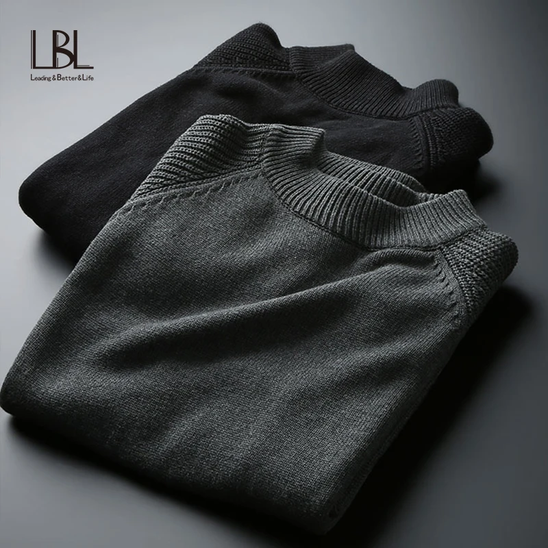 Sweater Men Clothing Pull Long-Sleeve Knitted Slim Casual O-Neck Homme Autumn