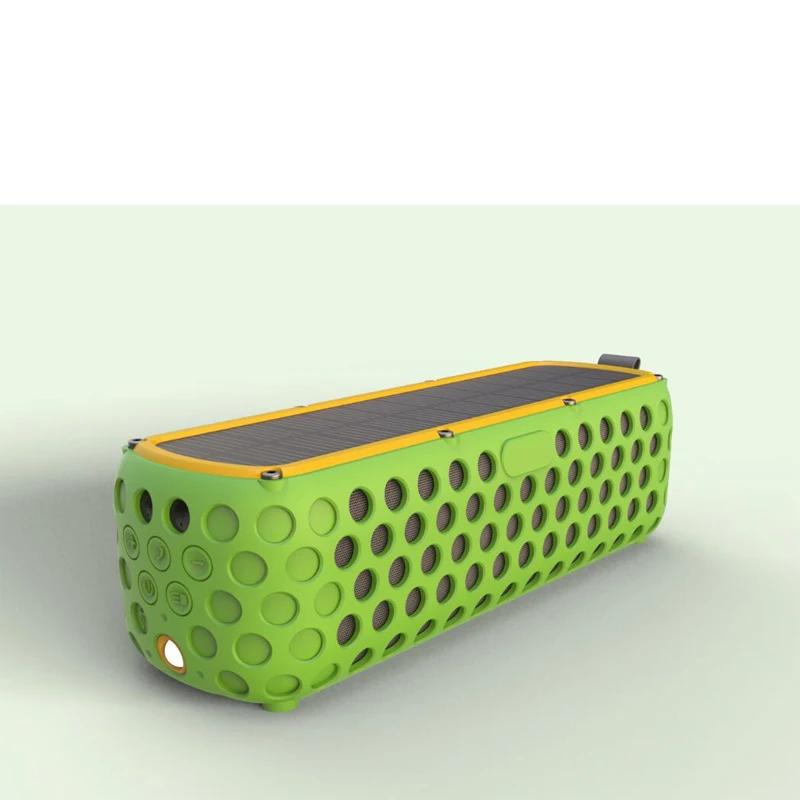 

Portable IPX5 Waterproof Solar Bluetooth Speaker with LED light and Built-in Mic Compatible for iPhone Samsung and Smart Devices