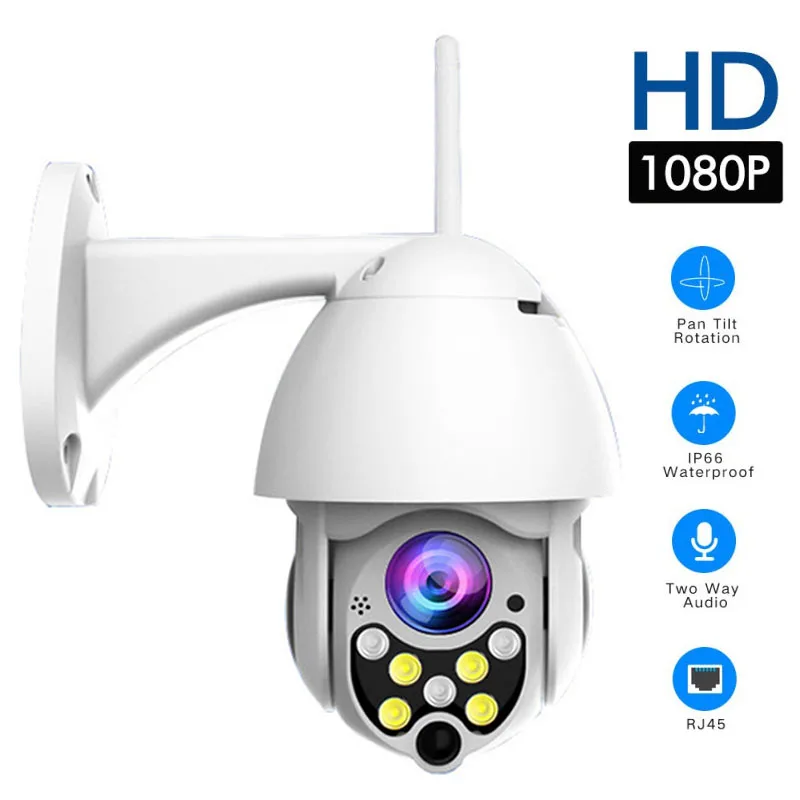 

Auto Tracking Outdoor PTZ IP Camera 1080P Speed Dome Surveillance Cameras Waterproof Wireless WiFi Security CCTV Camera
