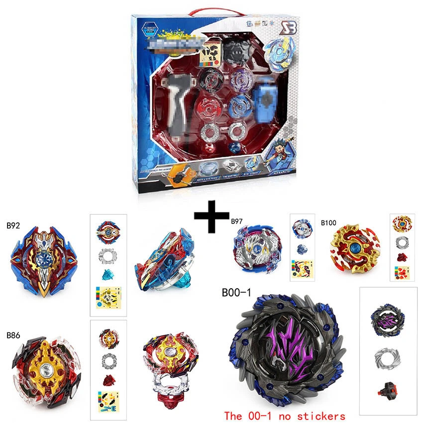 Красочная коробка Beyblade Burst для продажи металлический Fusion 4D BB807D B34 B35 B59 B41B148 пусковая установка волчок Набор детских игровых игрушек - Цвет: Серебристый