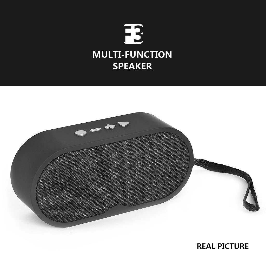 Mini Audio Player with Mic Stereo Bass Bluetooth 5.0 Speaker Mini Wireless Amplifier Handsfree AUX USB FM Subwoofer Waterproof