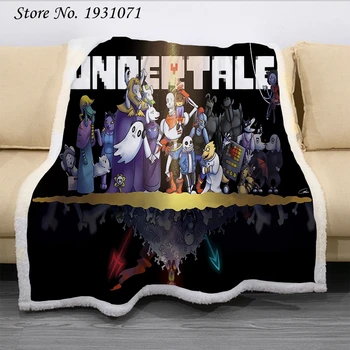 

Undertalel 3D Printed Fleece Blanket for Beds Thick Quilt Fashion Bedspread Sherpa Throw Blanket Adults Kids 03