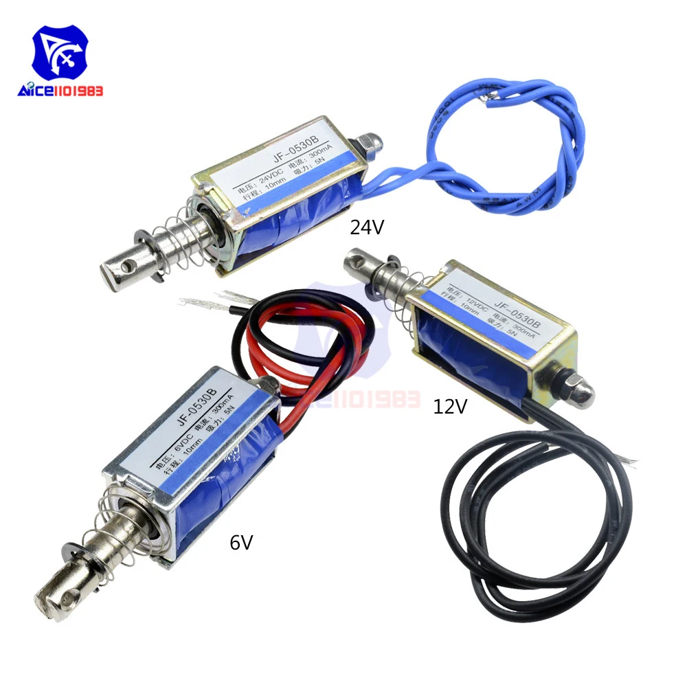 DC 12V Push-Pull-Elektromagnet – 5N Zugkraft, 10 Mm Hub, 300 MA – Für Automatisierung, Textilmaschinen, Verriegelungen & Steuerungen