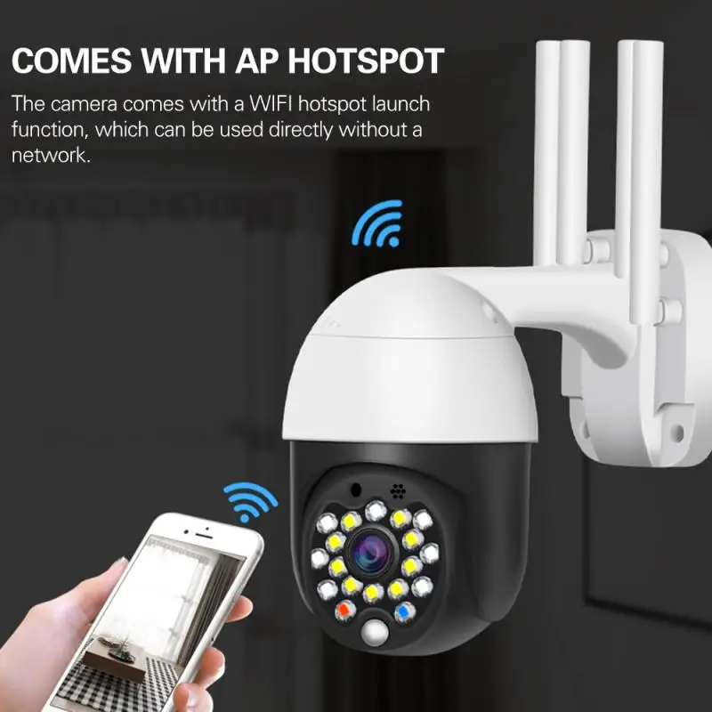 Беспроводная Wi-Fi IP камера HD 1080P ночное видение 2MP PTZ наружная внутренняя камера s Водонепроницаемая 200 Вт Пиксельная сетевая камера наблюдения