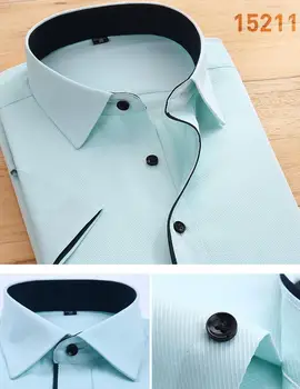 

2020 HOT Summer solid color Shirt Men's Sleeve White Shirt em8 Autumn Clothes Summer KJJ-01-03