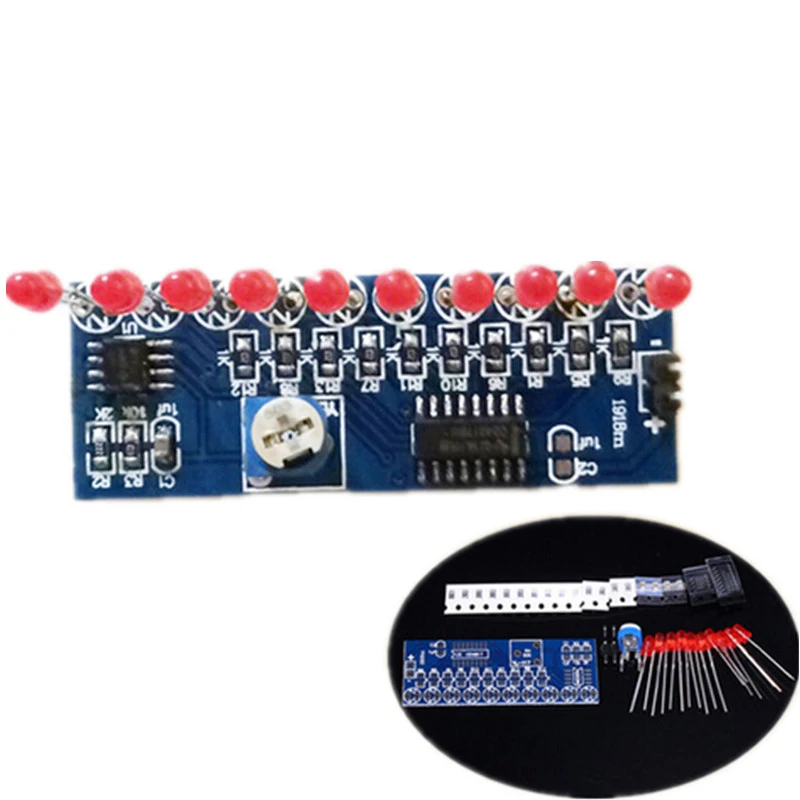 Flash Lamp Diy Kit Мигающий светильник s DIY Kit стробоскоп NE555+ CD4017 электронный Обучающий набор деталей светильник светодиодный модуль - Цвет: Flash Lamp Diy Kit