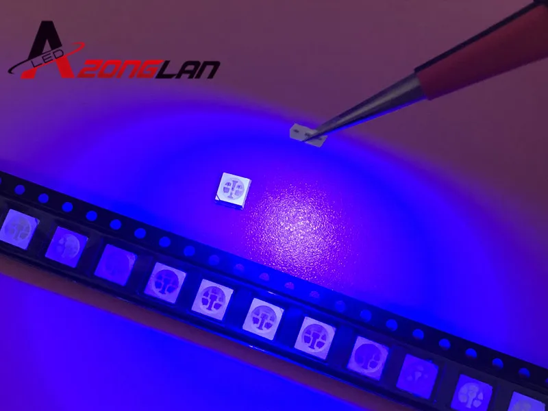 1000 шт. светодиод 5050 Синий smd/smt plcc-6 3 чипы ультра яркие светодиоды высокого