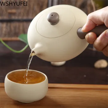 

WSHYUFEI Large capacity 290ml/650ml Yixing teapot side handle tea pot Raw ore Custom kettle chinese purple clay drinkware