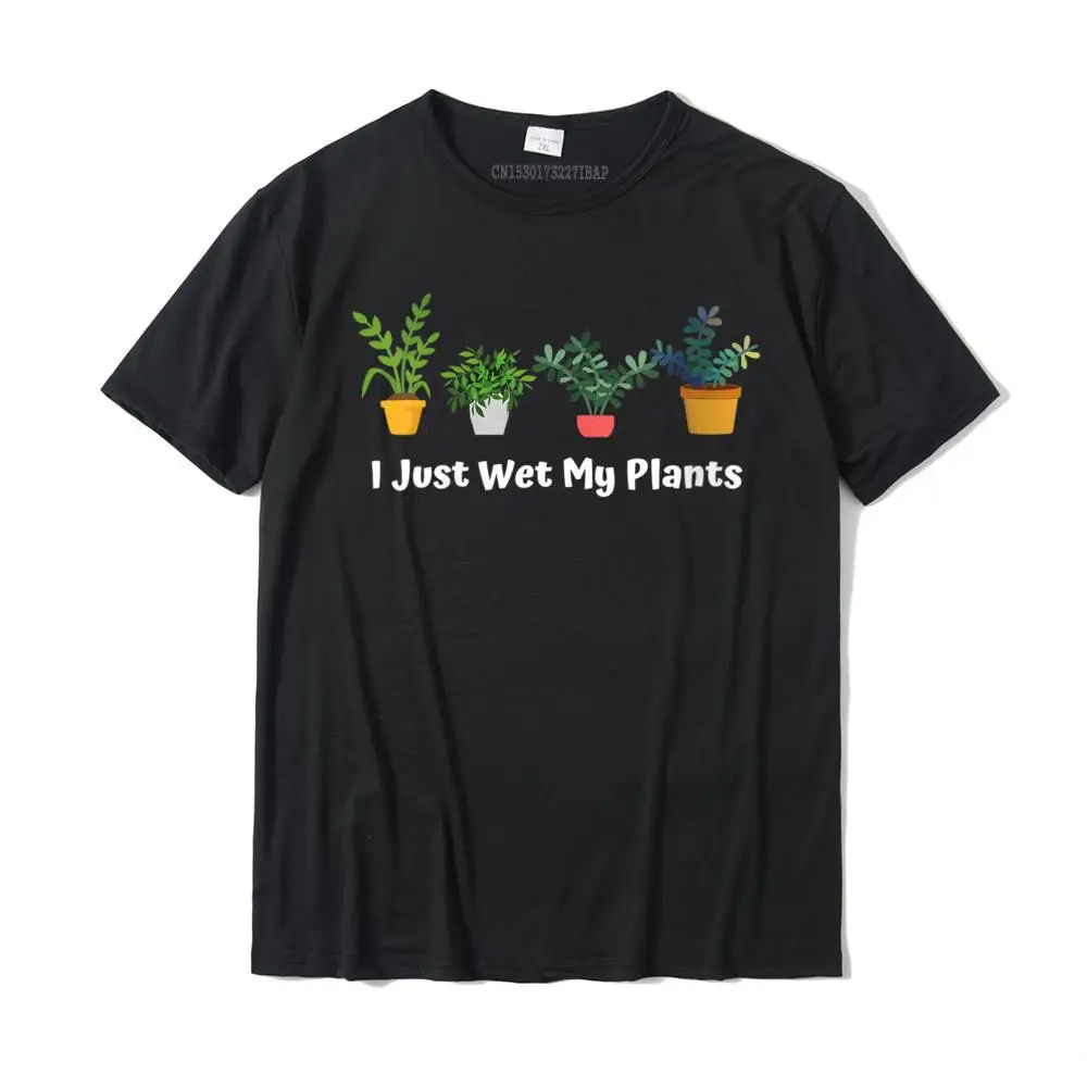 Graphic Family Birthday Short Sleeve T Shirt ostern Day Round Collar 100% Cotton Tops Tees for Men Tee-Shirts Casual Womens I Just Wet My Plants Funny Gardening Gardener Succulent Gift V-Neck T-Shirt__33013 black