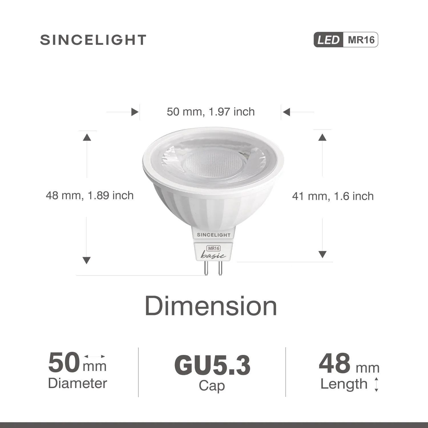 MASLIGHTING MR16 LED Bulb 6w 12v 120º