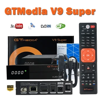 

5pc Hot GTmedia V9 Super Satellite tv Receiver Freesat V9 Super DVB-S2 GTmedia v8 nova with 2 year CCcam 6 Cline