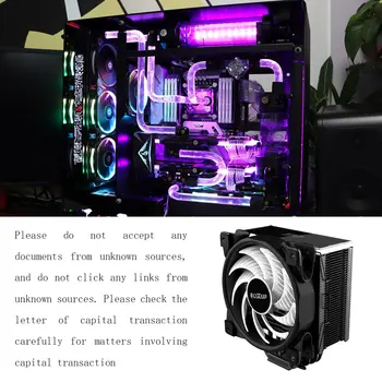 

CR1200 RGB Case Desktop Computer Chassis Water Cooling Fan Colorful PC Computer Cooling Fan Cooler Silent CPU Cooling Fan ICOCO