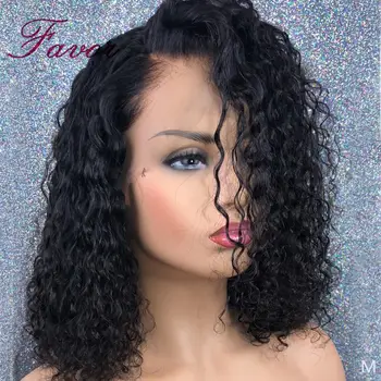 

150% density Short Curly Bob Lace Front Wigs For Black Women Brazilian Remy Hair 13*6 Lace Front Wigs Pre Plucked With Baby Hair