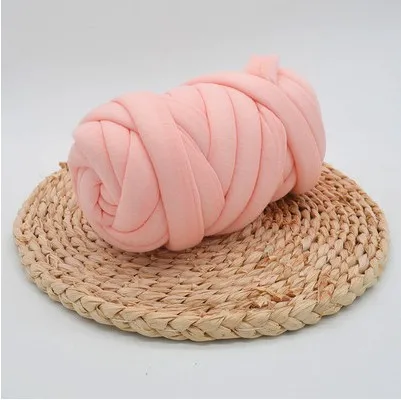 meat pink 250 г супер толстые громоздкие толстые пряжи для ручная вязка крючком мягкий большой хлопок DIY Одеяло ПЭТ кровать ровинг прядильная пряжа D720 - Цвет: meat pink