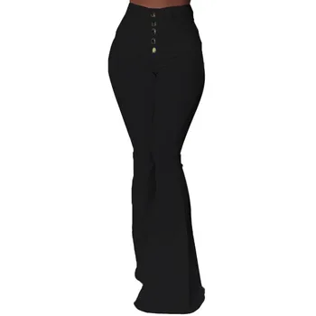 

Meihuida Women Fashion Solid Bell-bottoms Full Length Trousers Pantalon Pants Office Lady Commute Elegante Wear
