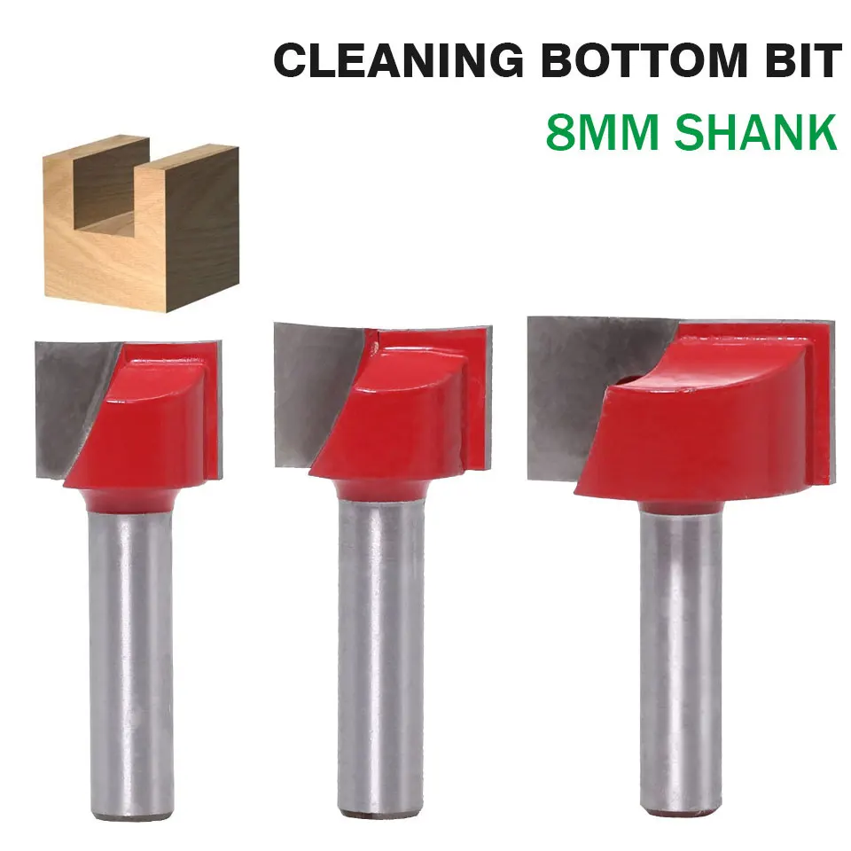 

1pc 8mm shank Cleaning bottom Engraving Bit solid carbide router bit Woodworking Tools CNC milling cutter endmill for wood