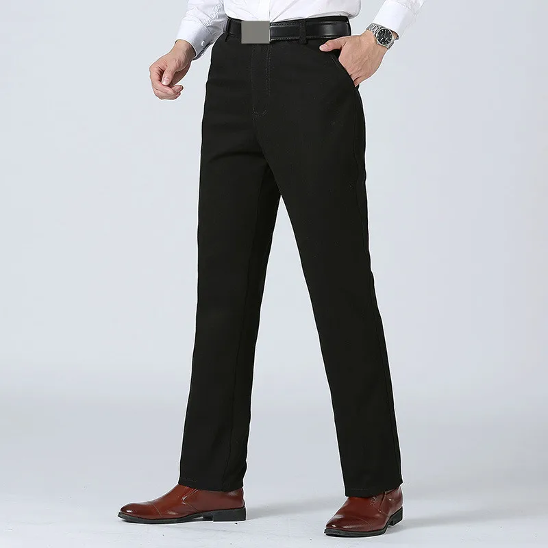 

MRMT 2019 Brand Spring and Summer Men's Trousers Middle-aged and Old Leisure Pants for Male Loose Straight Cotton Trouse
