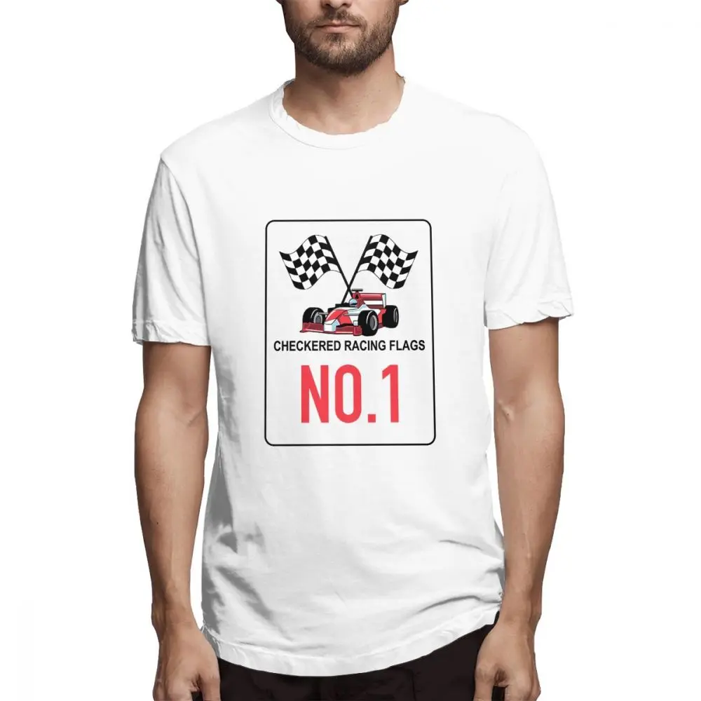 

Blue T shirt Finish Line Checkered Flag Shirt Racing Fan Motorcycle Out Men's Short Sleeve T-shirt Overside Tee shirt