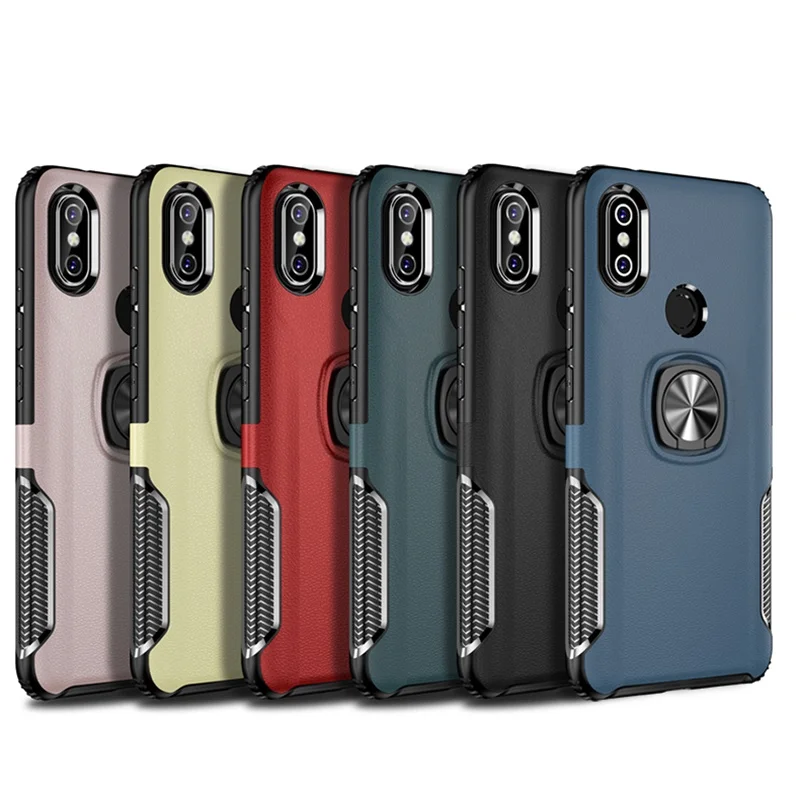 

Case For Xiaomi mi A2 Cover xiaomi mi6 a2 lite mi mix 2s case Shock Proof leather finger ring Stand Magnet soft case kimTHmall