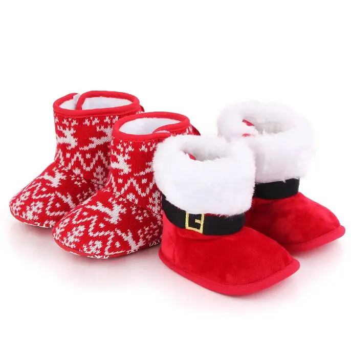Winter Kerst Kerstman Laarzen Warm Babyschoenen Baby Snowboots Infant Haak  Knit Fleece Schoenen Voor Jongens Meisjes Gift|Laarzen| - AliExpress