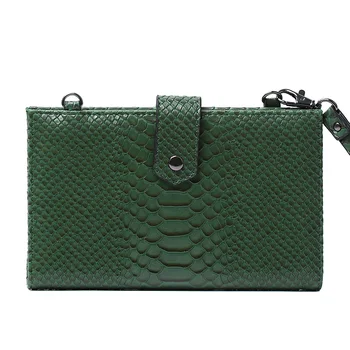 

Fashion Quality Leather Phone Bag Snake Pattern Phone Wallet Pouch Strap Purse Phone Shoulder Bag For Lady