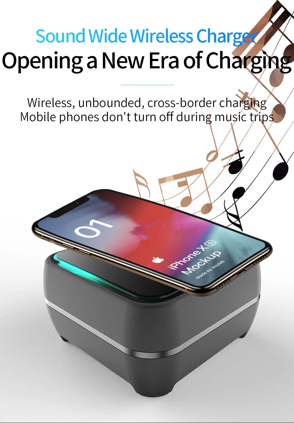EL46 Bluetooth мини аудио Мобильное Беспроводное зарядное утройство для телефона динамик с передатчиком Быстрая зарядка для: iphone samsung huawei OPPO Vivo
