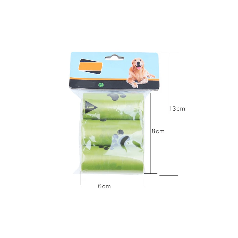 3 Rolls Pet Cat Печать мешки для мусора Перевозчик держатель диспенсер собака какашки форма мешок для мусора коробка для хранения животных сбора отходов чистящие инструменты - Цвет: 3 Rolls
