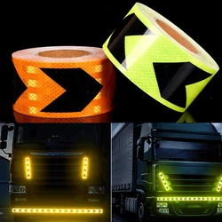 Ruban d'avertissement de sécurité auto adhésif, 10cm de largeur, impression flèche, ruban réfléchissant, accessoires de camion 