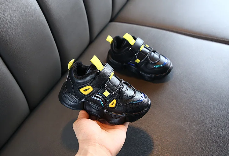 Autumn Winter Kids Original Casual Shoes Leather Children Running Shoes Comfortable Sports Shoes Outdoor Mesh Boys Girl Sneakers