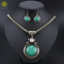 Для женщин заявление цепь кулон колье нагрудник Цепочки и ожерелья серьги Модные украшения набор