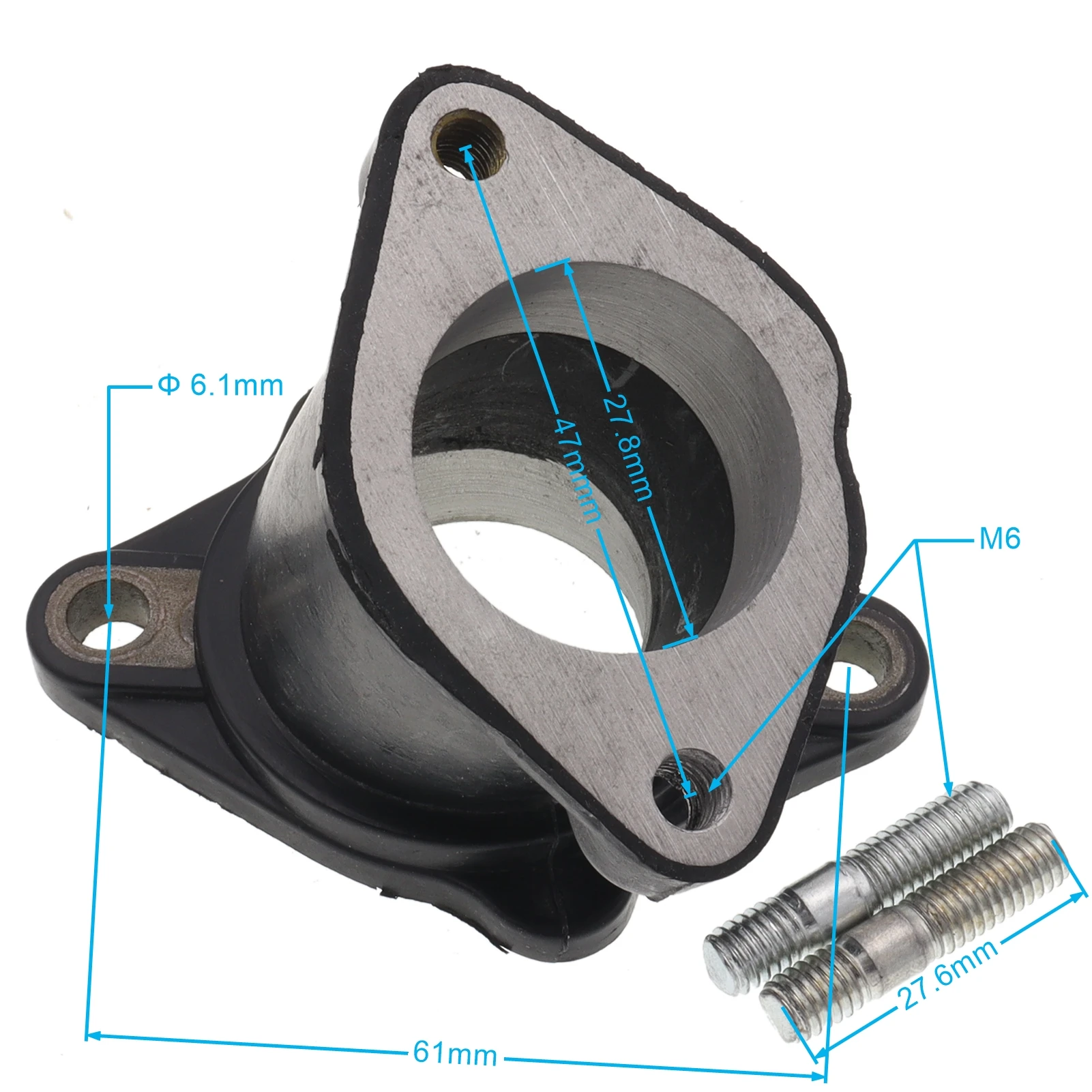 Motorcycle Intake Manifold Gasket 28mm Carburetor Intake Manifold Pipe for QJ125 CG125 125cc 150cc Dirt Pit Street Bike