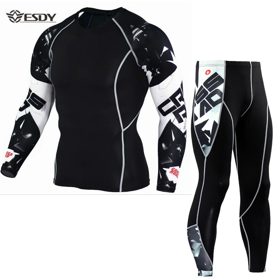 

Outdoor Men Autumn Winter Tights Running Sports Suits Quick-Drying Breathable Ultra-Light Moisture Wicking Fitness Sportswears