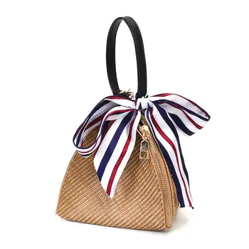 

Rattan Straw Bag Summer Beach Bag for Women Ladies Hand Woven Handbag Crossbody Messenger Shoulder Tote Bags