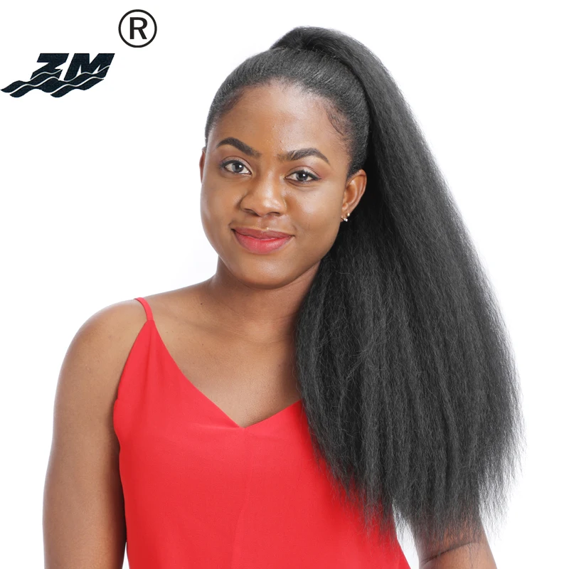 ZM длинные вьющиеся волосы на заколке хвост курчавые прямые для конского хвоста