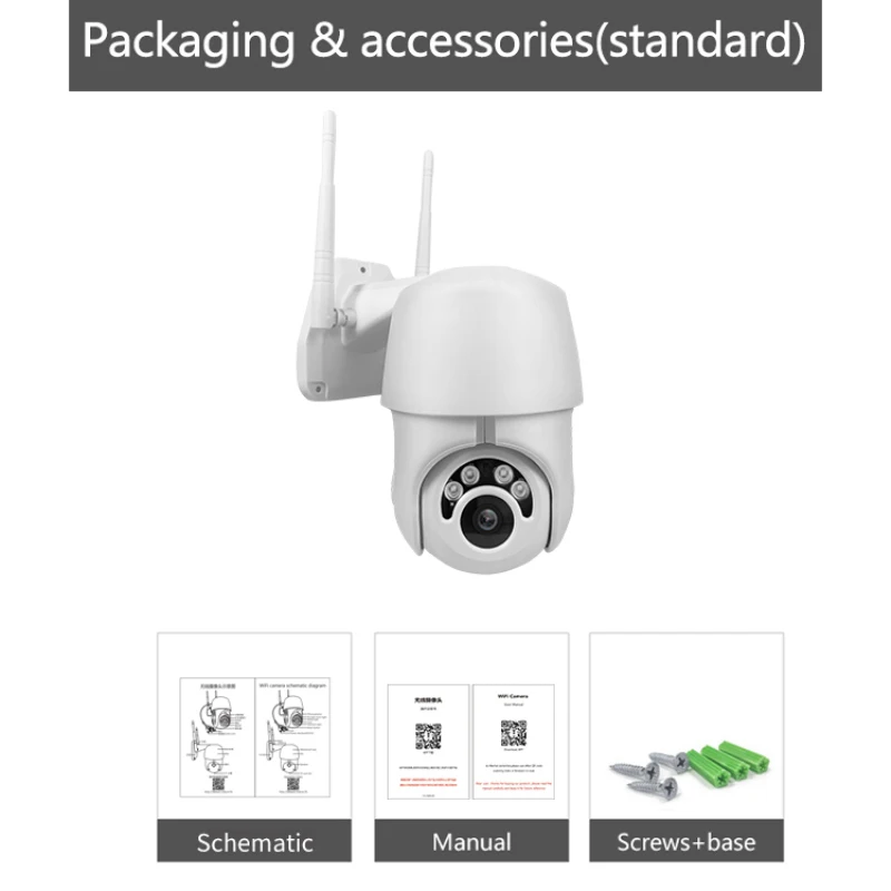 1080P Wifi ip-камера для домашней безопасности наружная скорость купольная PTZ Wriless настенная камера H.264 2MP сеть AP Точка доступа ИК CCTV наблюдения