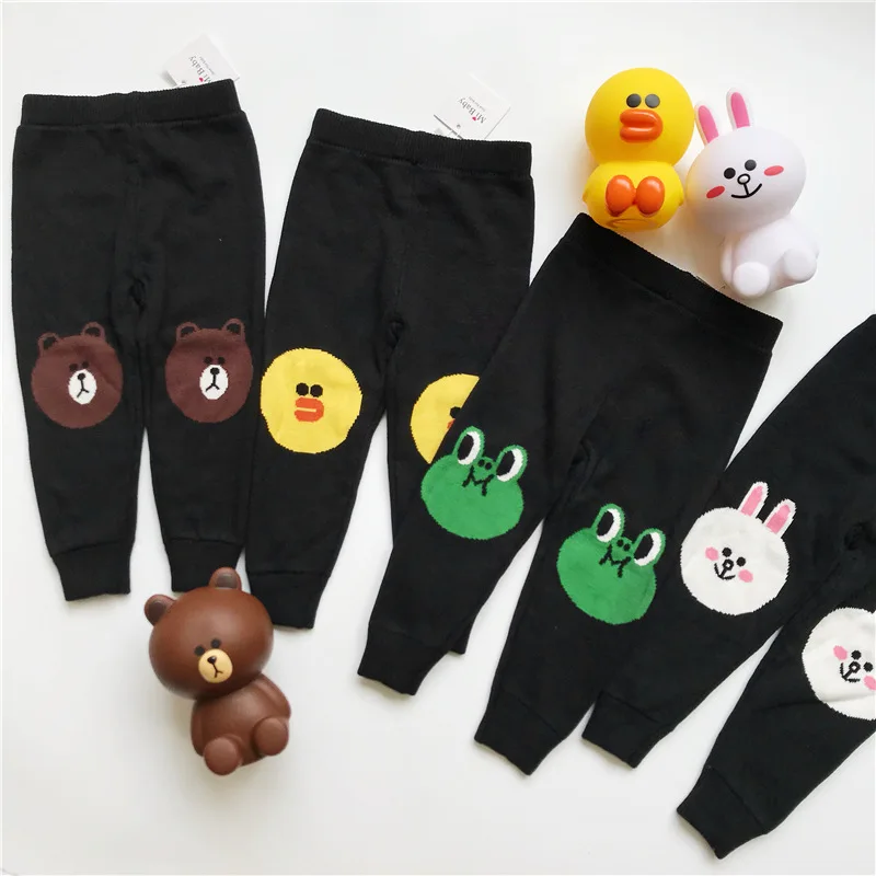 Baby Cotton Knit Yarn Trousers Not Balling up Does Not Fade Cute Cartoon Bear Duck Frog Rabbit Pants