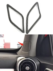 Anneau de garniture pour MG Zs Suv 2018 2019, pilier avant, haut parleur, cadre de décoration ABS chromé en carbone, accessoires d'intérieur de voiture 