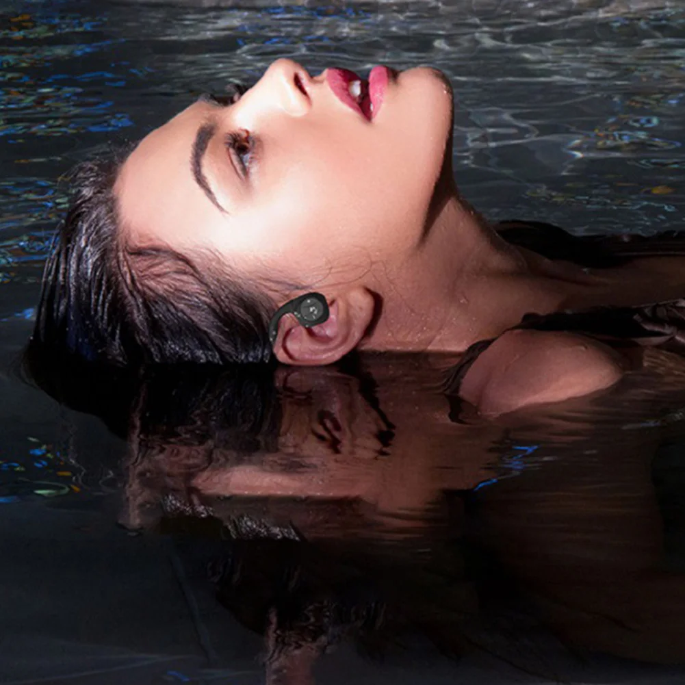 Ergonomic Bone Conduction Bluetooth Headset Cycling Hands Free ABS Waterproof Open Ear Hi Fi 8G Memory Mini Wireless Portable