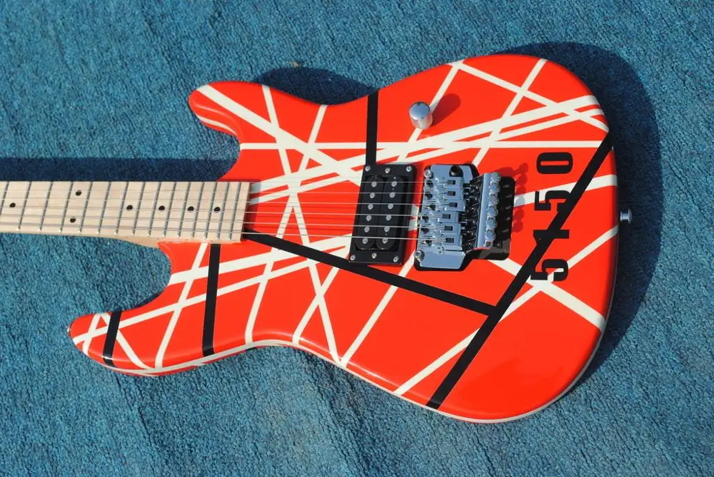 KAM EVH 5150 электрогитара Eddie Van Halen Kram 5150 гитара красный цвет 5150 полосатая гитара