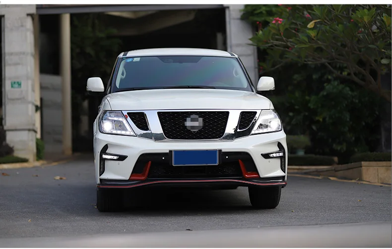 Автомобильный Стайлинг для Nissan Patrol 2010- светодиодный головной светильник для Nissan Y62 DRL головной светильник с высокой версией