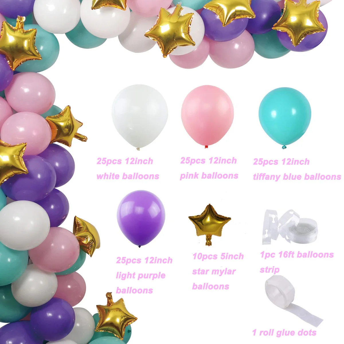 Воздушные шары в форме единорога Арка& комплект гирлянды, золотой майлар звездами шарами Комплект Детская игрушка в ванную, единорог, товары для вечеринки, дня рожденья украшения