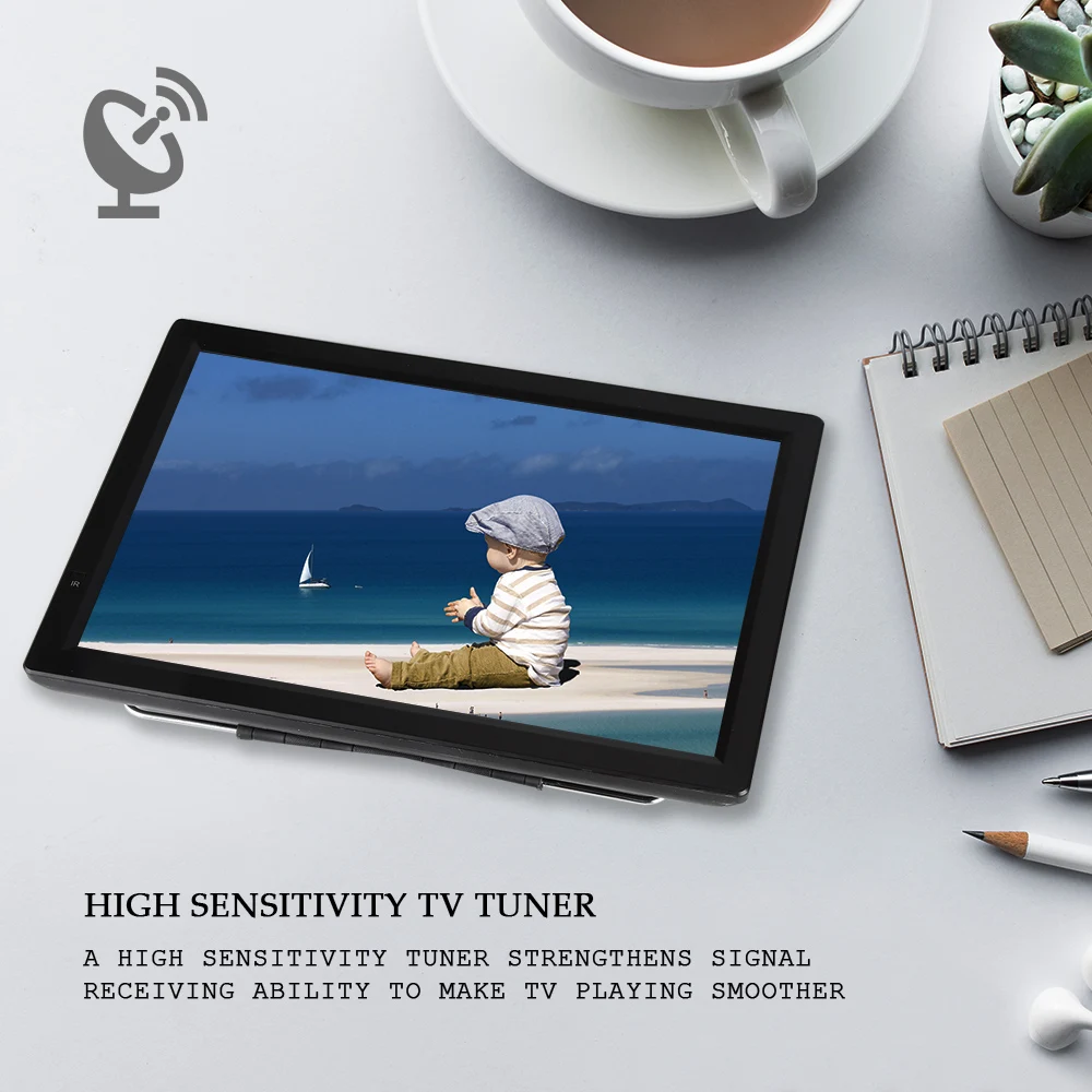  D14 14 Inch HD Portable TV DVB-T2 ATSC Digital Analog Television Mini Small Car TV Support MP4 AC3 